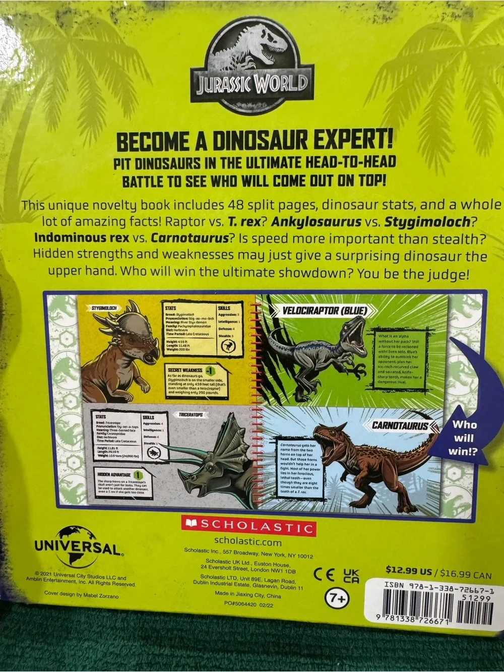 Jurassic World: Dinosaur Rivals! by Marilyn Easton (2022, Novelty Book) (CL-2)